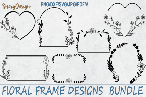7 FLOWER FRAMES SVG Clipart Flower Review