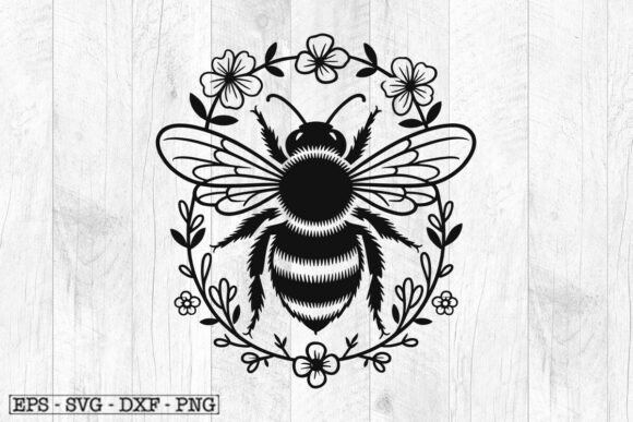 Bee Scene SVG for Real Embroidery Projects