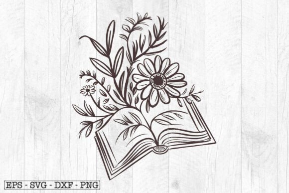 BOOK Decorated with FLOWERS in SVG: A Designer's Review
