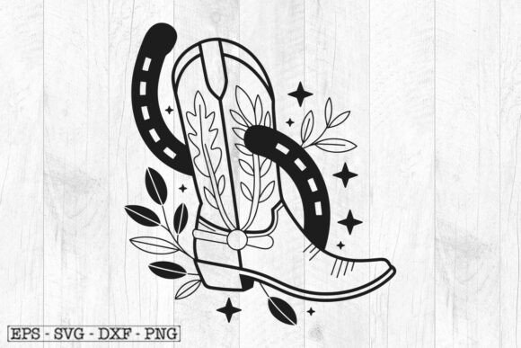 Cow Girl Boots SVG File, Ladies Boots