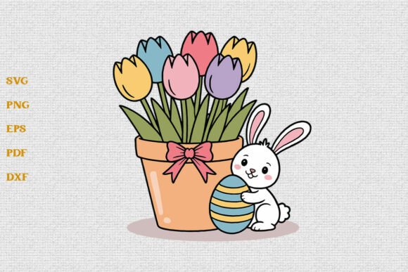 Easter Bunny Shirt Flower Easter SVG PNG Review