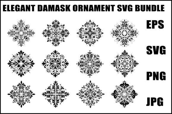 Elegant Damask Ornament SVG Bundle Review