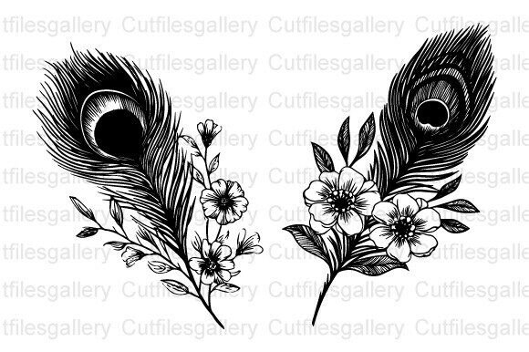 Feather with Flowers SVG, Feather SVG: A Designer's Review