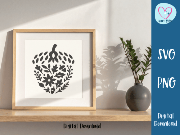 Floral Acorn Wall Art SVG Review