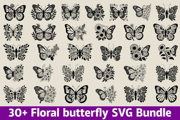 Floral Butterfly Clipart SVG Bundle Review