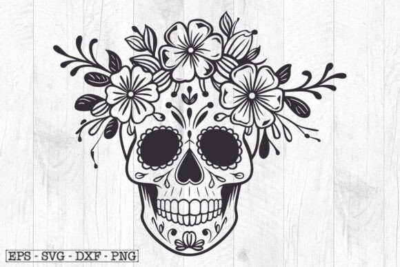 Floral Sugar Skull Svg File Review for Embroidery
