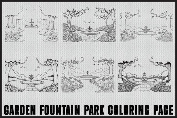 Fountain Garden Park Coloring Pages Review