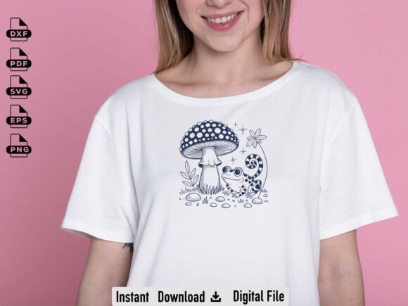 Frog with Wildflowers Cut File, Animal Review