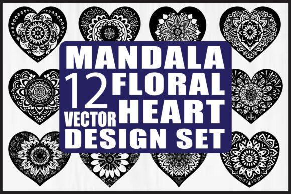 Mandala Floral Heart Vector Bundle Review