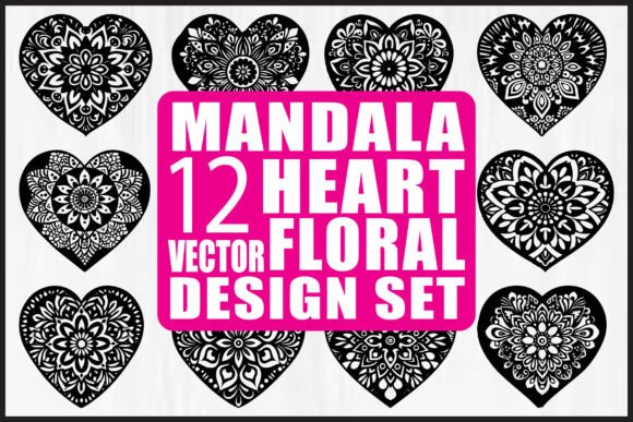 Mandala Heart Vector Floral Design Set Review